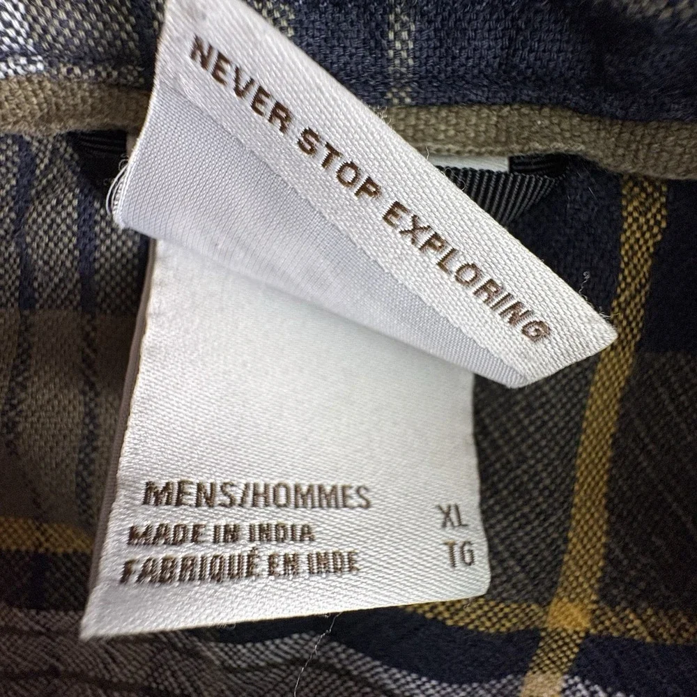 The North Face Shirt Men's XL Green Plaid Never Stop Exploring Gorpcore Hiking